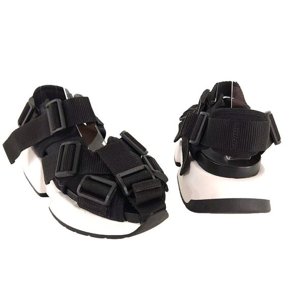 MM6 Maison Margiela Platform Bucket Sandals 36 6 Black White - Picture 2 of 7